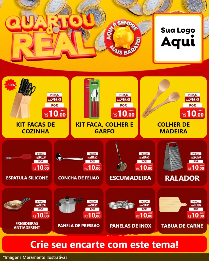 Modelo de Rede Social para Feed Instagram com o tema Quartou do Real para Utilidades Domésticas