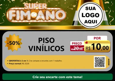 Modelo de Cartaz para Cartaz A4 Horizontal com o tema Super Fim de Ano para Material para Construção