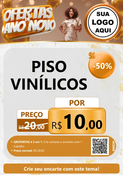 Modelo de Cartaz para Cartaz A4 Vertical com o tema Ofertas de Ano Novo para Material para Construção
