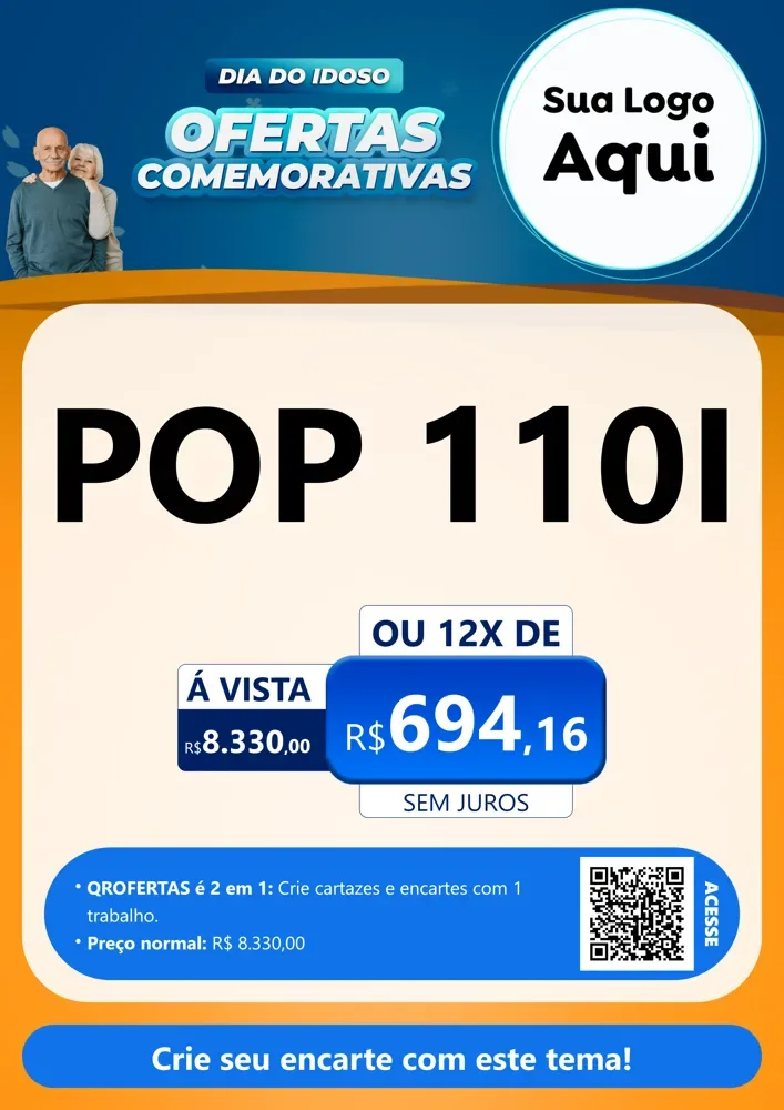 Modelo de Cartaz para Cartaz A4 Vertical com o tema Dia do Idoso para Concessionaria de Motos