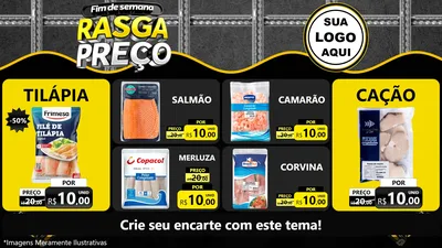 Modelo de TV para TV Horizontal com o tema Fim de Semana Rasga Preço para Peixaria