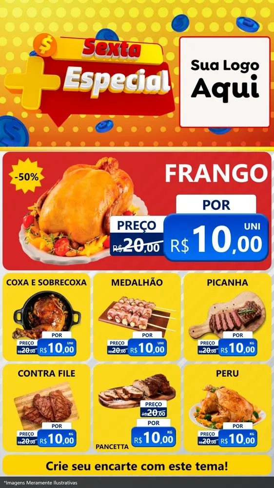 Modelo de Rede Social para Stories com o tema Sexta Mais Especial para Assados