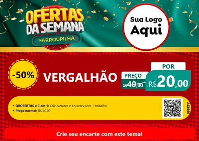 Modelo de Cartaz para Cartaz A4 Horizontal com o tema Ofertas da Semana Farroupilha para Ferragens