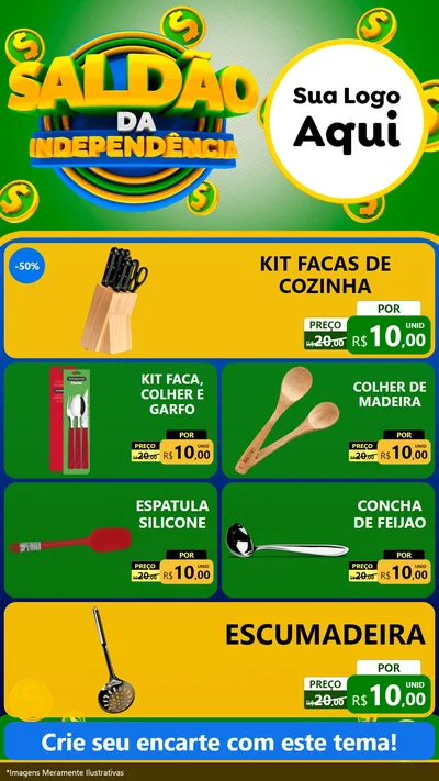 Modelo de TV para TV Vertical com o tema Saldão da Indepêndencia para Utilidades Domésticas