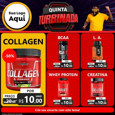 Modelo de Rede Social para Feed Facebook com o tema Quinta Turbinada para Suplementos alimentares