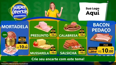 Modelo de TV para TV Horizontal com o tema Super Ofertas de Independência para Frios e Laticínios