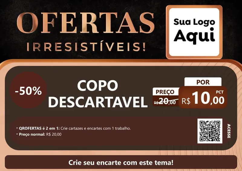 Modelo de Cartaz para Cartaz A4 Horizontal com o tema Ofertas Irresistíveis! para Embalagens