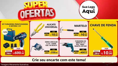 Modelo de TV para TV Horizontal com o tema Super Ofertas para Maquinas e Ferramentas