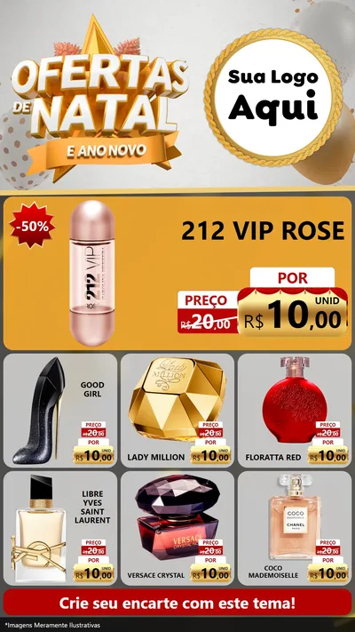 Modelo de Rede Social para Stories com o tema Ofertas De Natal E Ano Novo para Perfumes