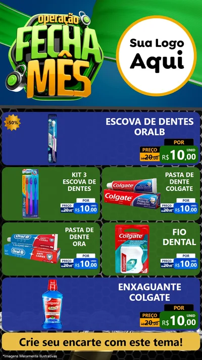 Modelo de TV para TV Vertical com o tema Operação Fecha Mês para Higiene Pessoal