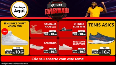 Modelo de TV para TV Horizontal com o tema Quinta Turbinada para Calçados