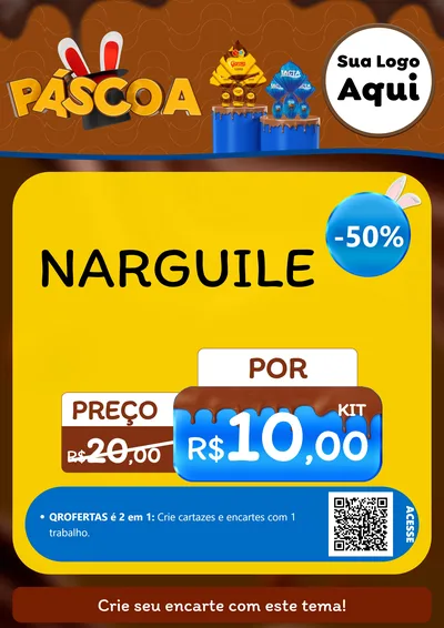 Modelo de Cartaz para Cartaz A4 Vertical com o tema Páscoa para Tabacaria