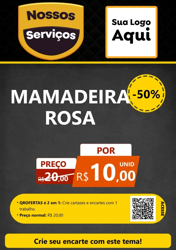 Modelo de Cartaz para Cartaz A4 Vertical com o tema Nossos Serviços para Bebês