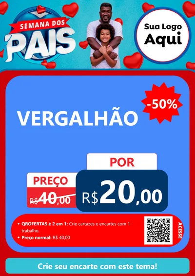 Modelo de Cartaz para Cartaz A4 Vertical com o tema Semana Dos Pais para Ferragens