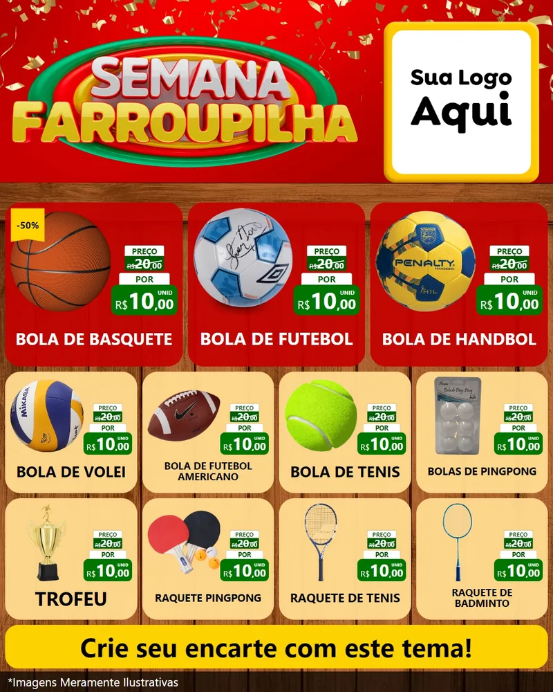 Modelo de Rede Social para Feed Instagram com o tema Semana Farroupilha para Artigos Esportivos
