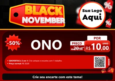 Modelo de Cartaz para Cartaz A4 Horizontal com o tema Black November para Óticas