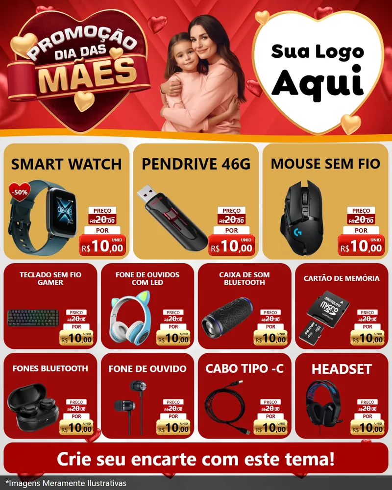 Modelo de Rede Social para Feed Instagram com o tema Promoção Dia das Mães para Informática