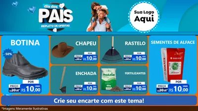 Modelo de TV para TV Horizontal com o tema Dia Dos Pais Repleto de Ofertas para Agropecuária