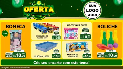 Modelo de TV para TV Horizontal com o tema Oferta para Brinquedos