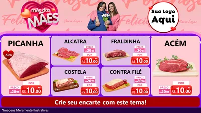 Modelo de TV para TV Horizontal com o tema Mês Das Mães para Açougue