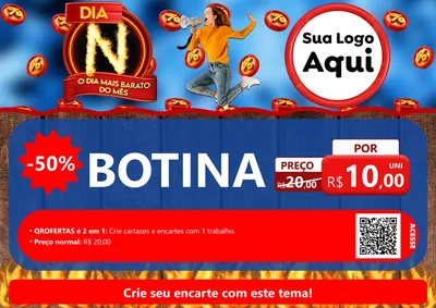 Modelo de Cartaz para Cartaz A4 Horizontal com o tema Dia N - O Dia Mais Barato Do Mês para Agropecuária