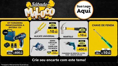 Modelo de TV para TV Horizontal com o tema Sábado Maluco para Maquinas e Ferramentas