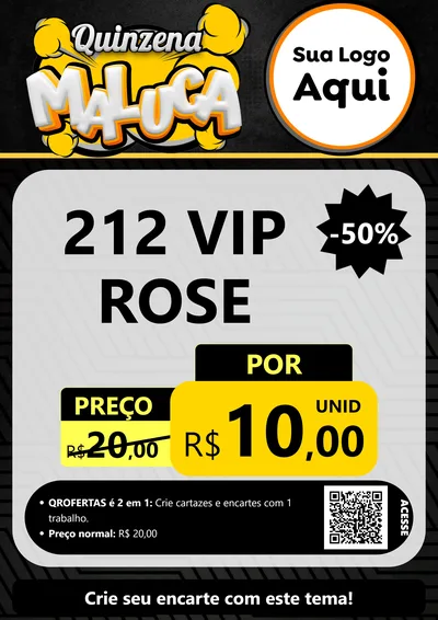 Modelo de Cartaz para Cartaz A4 Vertical com o tema Quinzena Maluca para Perfumes