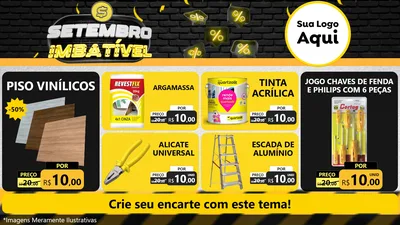 Modelo de TV para TV Horizontal com o tema Setembro Imbatível para Material para Construção