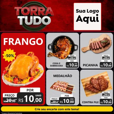 Modelo de Rede Social para Feed Facebook com o tema Torra Tudo para Assados