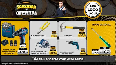 Modelo de TV para TV Horizontal com o tema Sabadão de Ofertas para Maquinas e Ferramentas