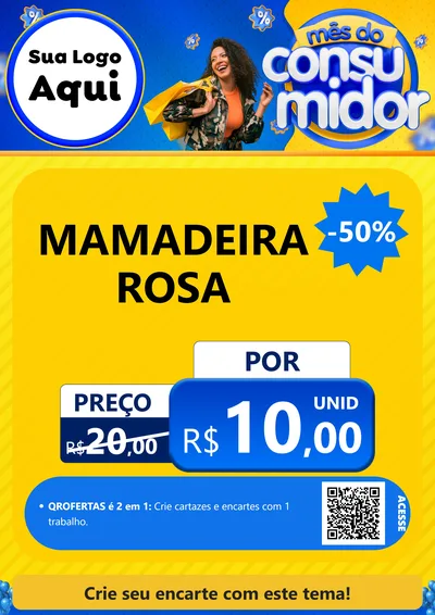 Modelo de Cartaz para Cartaz A4 Vertical com o tema Mês do Consumidor para Bebês