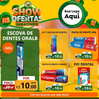 Modelo de Rede Social para Feed Facebook com o tema Show de Ofertas Imbatíveis para Higiene Pessoal