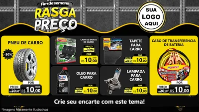 Modelo de TV para TV Horizontal com o tema Fim de Semana Rasga Preço para Auto peças