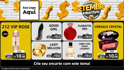 Modelo de TV para TV Horizontal com o tema Setembro Imbatível para Perfumes