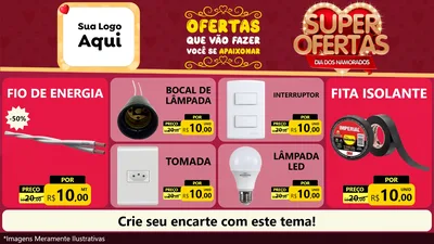 Modelo de TV para TV Horizontal com o tema Dia dos Namorados para Materiais Elétricos