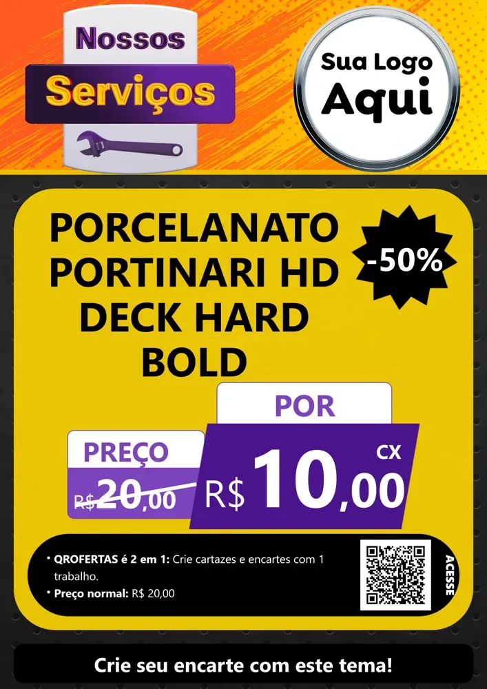 Modelo de Cartaz para Cartaz A4 Vertical com o tema Nossos Serviços para Pisos e revestimentos