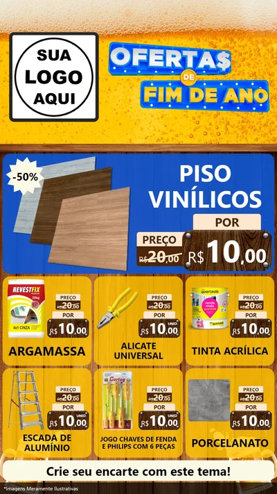 Modelo de Rede Social para Stories com o tema Ofertas de Fim de Ano para Material para Construção