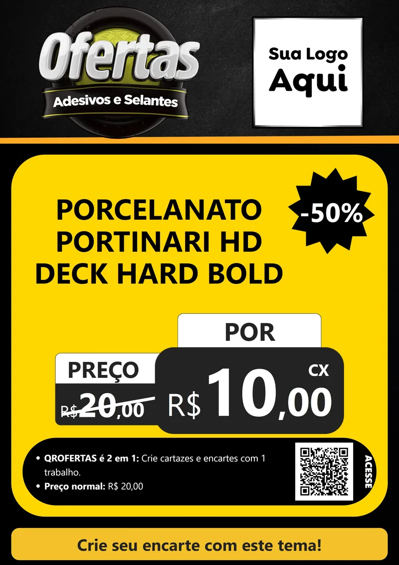 Modelo de Cartaz para Cartaz A4 Vertical com o tema Ofertas - Adesivos e Selantes para Pisos e revestimentos