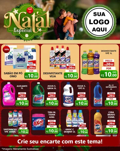 Modelo de Rede Social para Feed Instagram com o tema Natal Especial para Produtos de Limpeza
