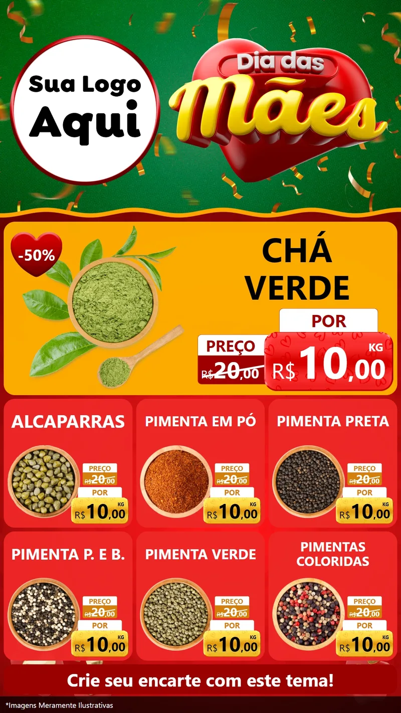 Modelo de Rede Social para Stories com o tema Dia das Mães para Produtos Naturais