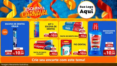 Modelo de TV para TV Horizontal com o tema Esquenta de Carnaval para Higiene Pessoal