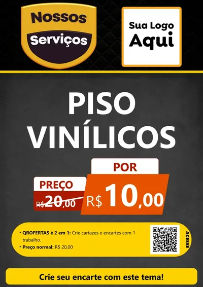 Modelo de Cartaz para Cartaz A4 Vertical com o tema Nossos Serviços para Material para Construção