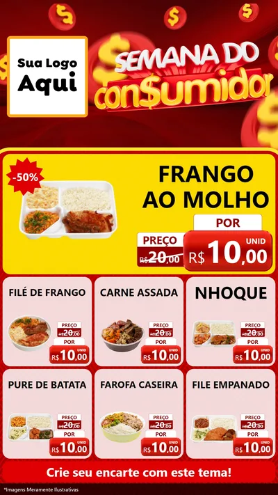 Modelo de Rede Social para Stories com o tema Semana do Consumidor para Restaurante