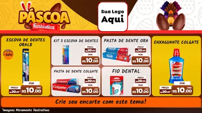 Modelo de TV para TV Horizontal com o tema Páscoa Fantástica para Higiene Pessoal