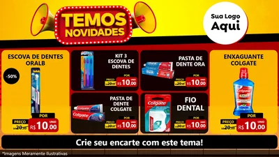 Modelo de TV para TV Horizontal com o tema Temos Novidades para Higiene Pessoal