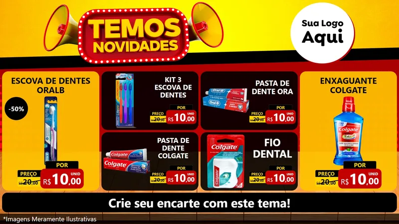 Modelo de TV para TV Horizontal com o tema Temos Novidades para Higiene Pessoal