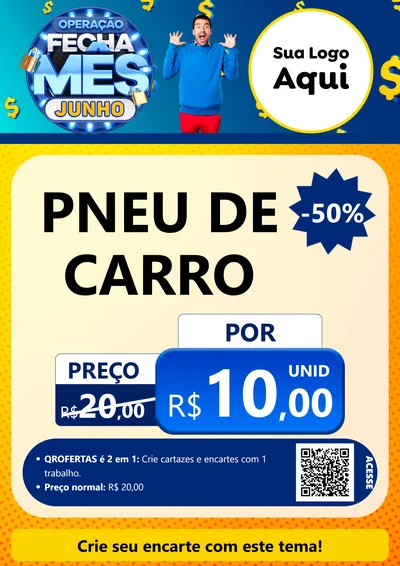Modelo de Cartaz para Cartaz A4 Vertical com o tema Operação Fecha Mês, Junho para Auto peças