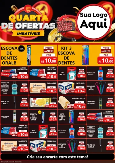 Modelo de Encarte para Encarte A4 Vertical com o tema Quarta de Ofertas Imbatíveis para Higiene Pessoal