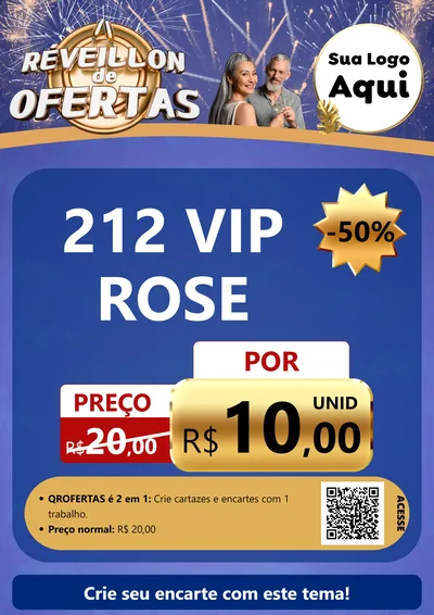 Modelo de Cartaz para Cartaz A4 Vertical com o tema Réveillon de Ofertas para Perfumes
