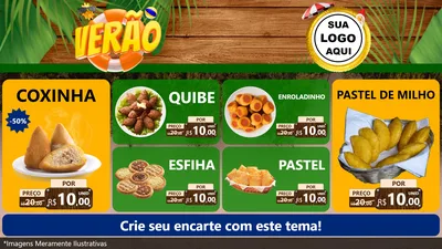 Modelo de TV para TV Horizontal com o tema Verão para Salgadaria
